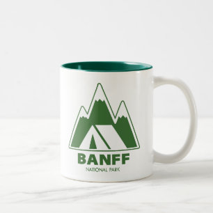 Banff National Park Mountains Camping Zweifarbige Tasse