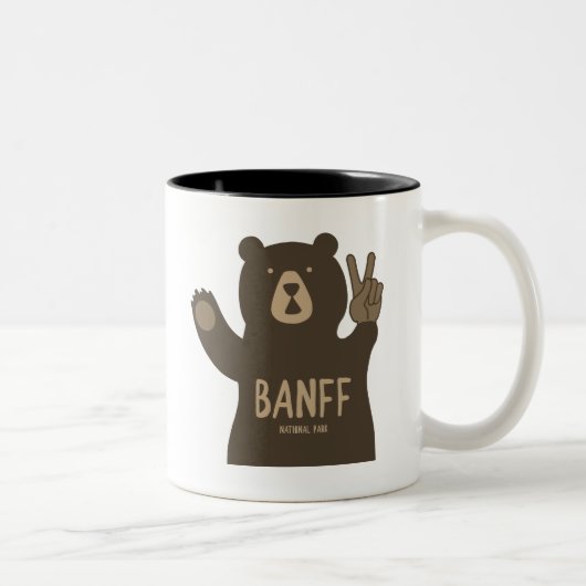 Banff National Park Peace Bear Zweifarbige Tasse (Rechts)