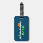 Banff National Park Retro Gepäckanhänger (Rückseite vertikal)