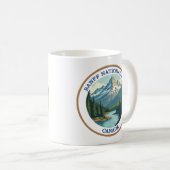Banff National Park Retro Kaffeetasse (VorderseiteRechts)