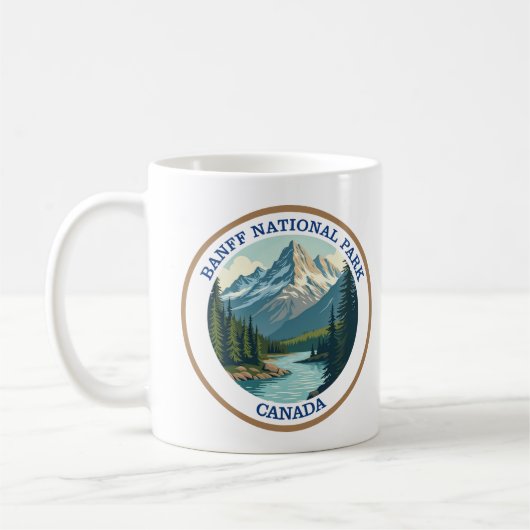 Banff National Park Retro Kaffeetasse (Links)