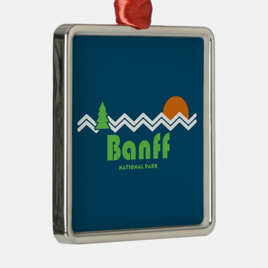 Banff National Park Retro Ornament Aus Metall (Rechts)