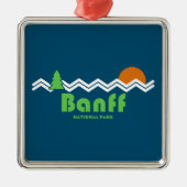 Banff National Park Retro Ornament Aus Metall (Vorne)