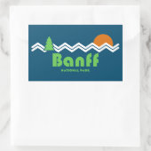 Banff National Park Retro Rechteckiger Aufkleber (Tasche)