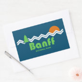 Banff National Park Retro Rechteckiger Aufkleber (Umschlag)