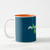 Banff National Park Retro Zweifarbige Tasse (Links)