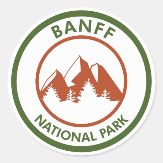 Banff National Park Runder Aufkleber (Vorderseite)