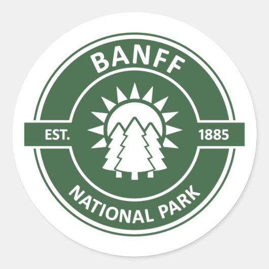 Banff National Park Runder Aufkleber (Vorderseite)
