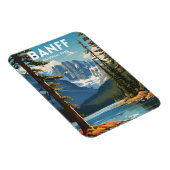 Banff National Park Traditionelles Reiseplakat Magnet (Rechte Seite)