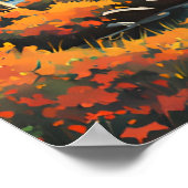 Banff National Park Traditionelles Reiseplakat Poster (Ecke)