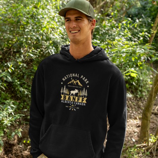 Banff National Park Vintage Landscape Hoodie