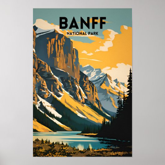Banff National Park Vintage Travel Poster (Vorne)