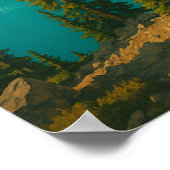 Banff National Park - Vintage Travel Poster (Ecke)