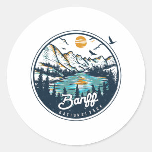Banff National Park Wandersouvenir Verschenkbar  Runder Aufkleber