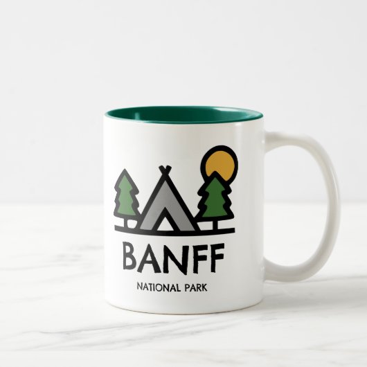 Banff National Park Zweifarbige Tasse (Rechts)