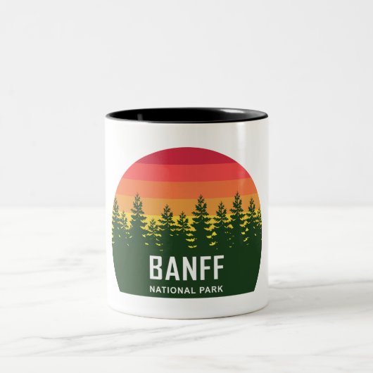 Banff National Park Zweifarbige Tasse (Mittel)