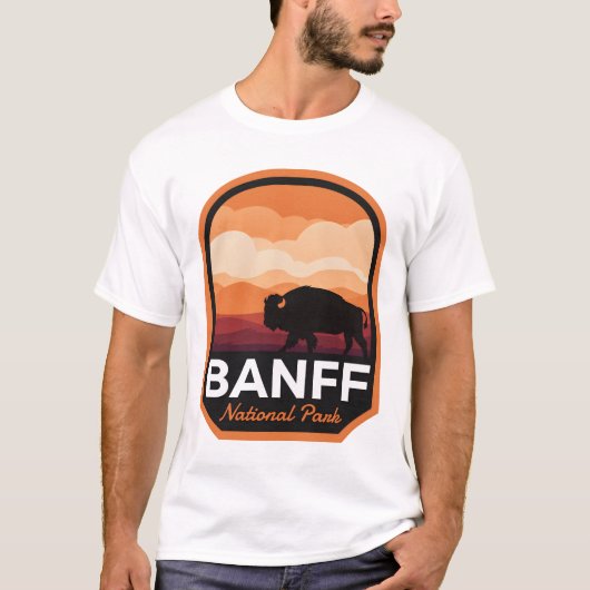 Banff Nationalpark Alberta Bison T-Shirt (Vorderseite)