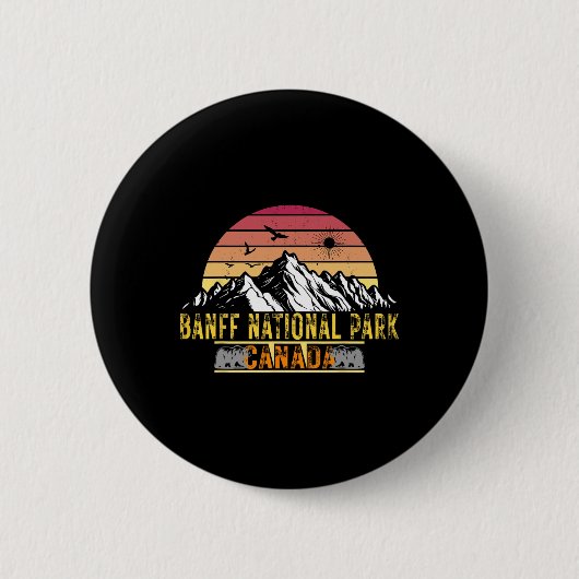 Banff Nationalpark Alberta Kanada Camping Wandern Button (Vorderseite)