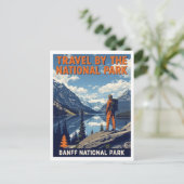 Banff-Nationalpark Bergsee Postkarte (Stehend Vorderseite)