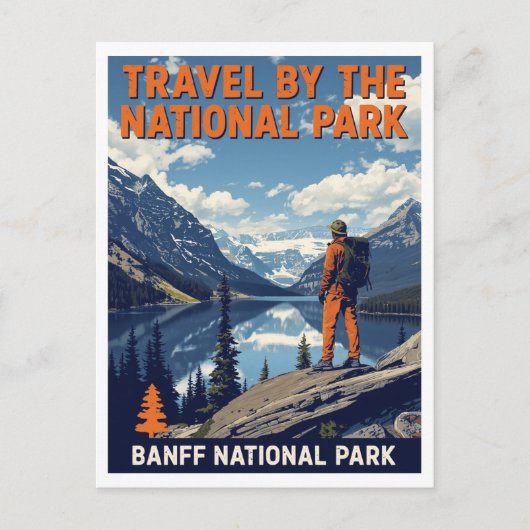 Banff-Nationalpark Bergsee Postkarte (Vorderseite)