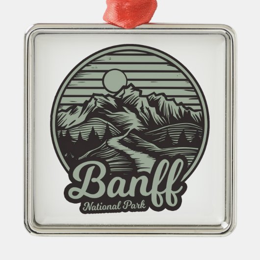 Banff Nationalpark Bergwanderweg Ornament Aus Metall (Vorne)