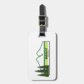 Banff Nationalpark Grüne Streifen Gepäckanhänger (Vorderseite vertikal)