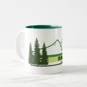 Banff Nationalpark Grüne Streifen Zweifarbige Tasse (Vorderseite Links)