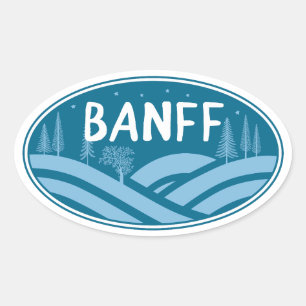 Banff Nationalpark im Freien Ovaler Aufkleber