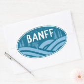 Banff Nationalpark im Freien Ovaler Aufkleber (Umschlag)