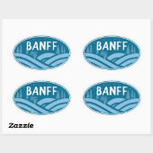 Banff Nationalpark im Freien Ovaler Aufkleber (Blatt)