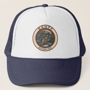 Banff Nationalpark Kanada Reise-Emblem Vintage Truckerkappe