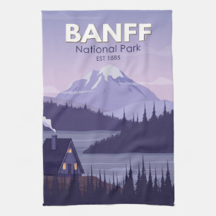 Banff Nationalpark Kanada Reise Vintage Geschirrtuch