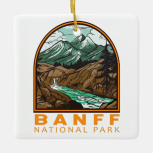 Banff Nationalpark Kanada Reise Vintage Keramikornament