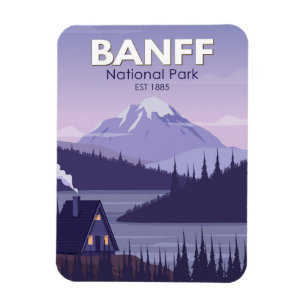 Banff Nationalpark Kanada Reise Vintage Magnet