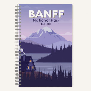 Banff Nationalpark Kanada Reise Vintage Notizblock
