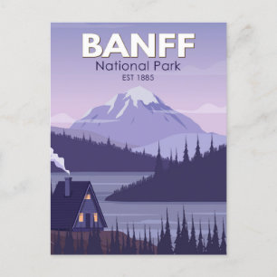 Banff Nationalpark Kanada Reise Vintage Postkarte