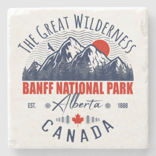 Banff Nationalpark Kanada Reise Vintage  Steinuntersetzer