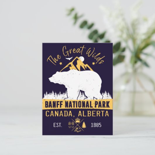 Banff Nationalpark Kanada Vintag erschüttert Postkarte (Stehend Vorderseite)