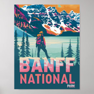 Banff Nationalpark Kanada Vintage Reiseort Poster