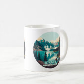 Banff Nationalpark Moraine Lago Retro Kaffeetasse (VorderseiteRechts)