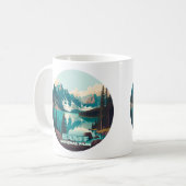 Banff Nationalpark Moraine Lago Retro Kaffeetasse (Vorderseite Links)