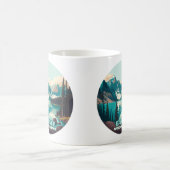 Banff Nationalpark Moraine Lago Retro Kaffeetasse (Mittel)