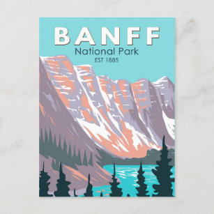 Banff Nationalpark Moraine Vintager See Postkarte