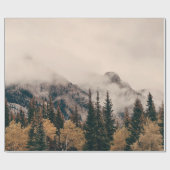 Banff Nationalpark nebelige Berge und Wälder in Geschenkpapier (Flach)