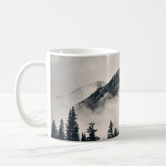 Banff Nationalpark nebelige Berge und Wälder in Kaffeetasse (Links)