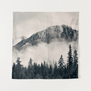 Banff Nationalpark nebelige Berge und Wälder in Wandteppich