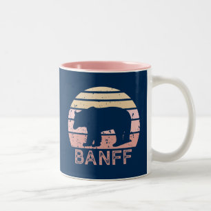 Banff Nationalpark Retro Bear Zweifarbige Tasse