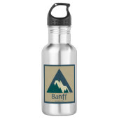 Banff Nationalpark Rustikal Edelstahlflasche (Vorderseite)
