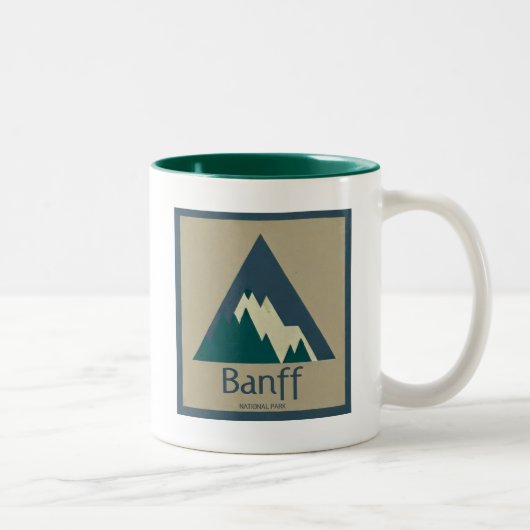 Banff Nationalpark Rustikal Zweifarbige Tasse (Rechts)