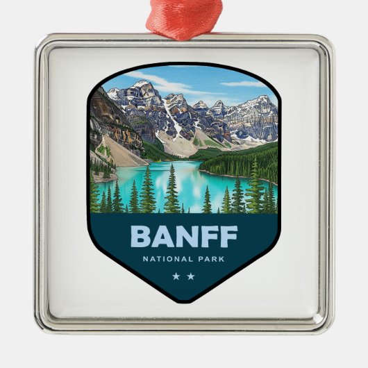 Banff-Nationalpark-Schild Ornament Aus Metall (Vorne)